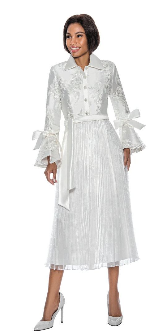 Terramina Church Dress 7054C-White
