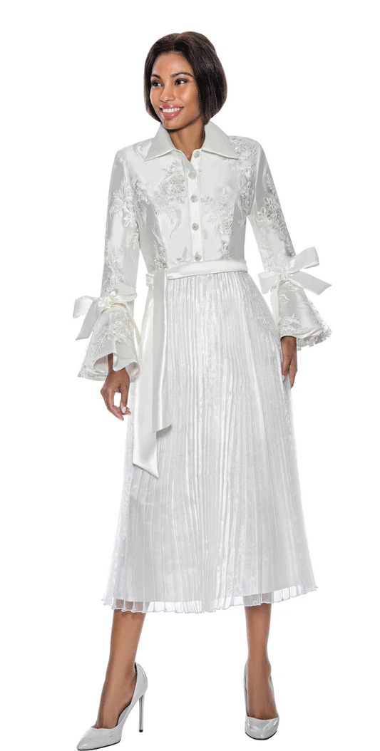 Terramina Church Dress 7054C-White