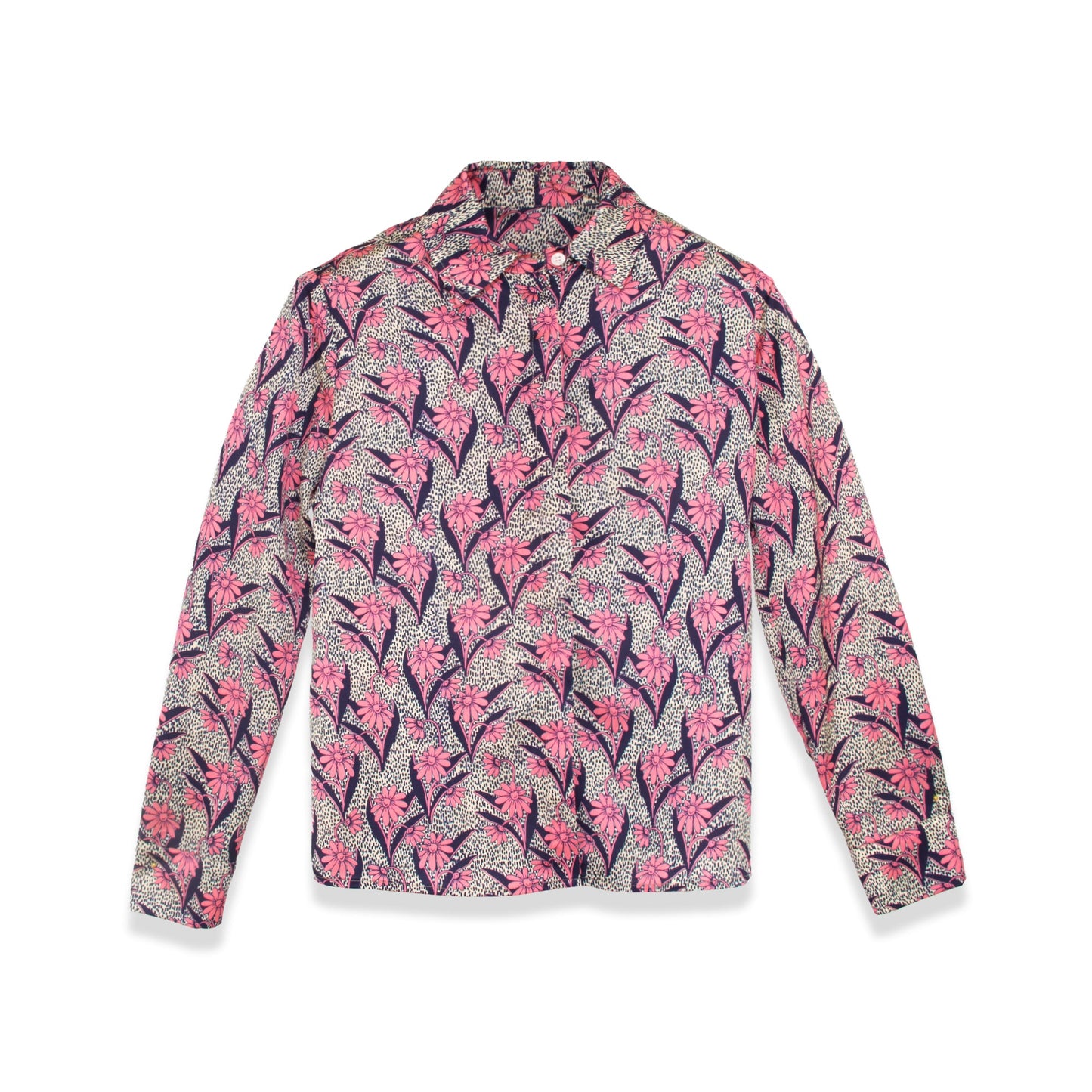 FLORAL SILKY BLOUSE