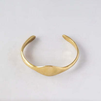 Hammered Open Brass Cuff Bracelet | Asili