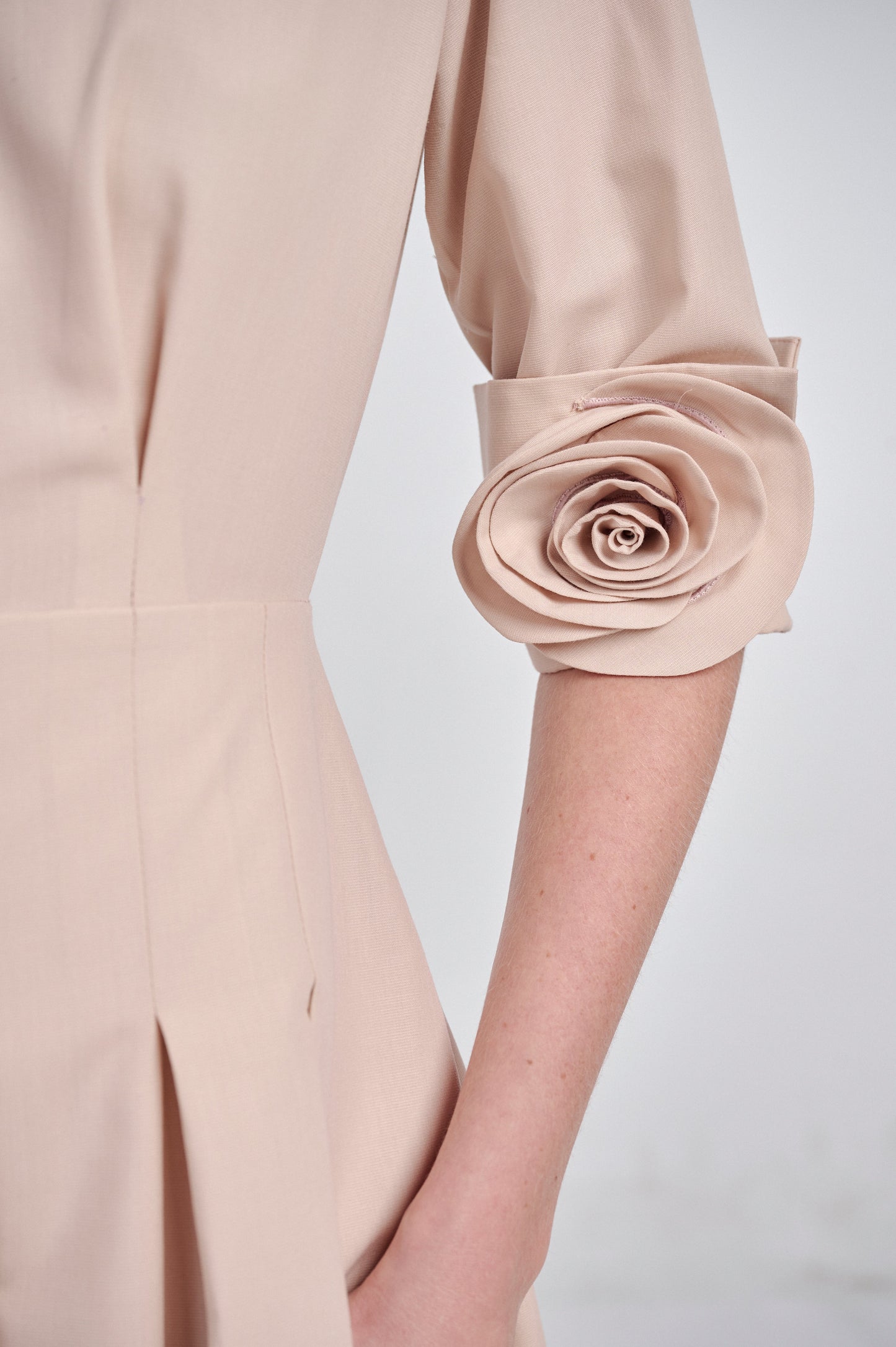 Rose Sleeves Shirt Dress