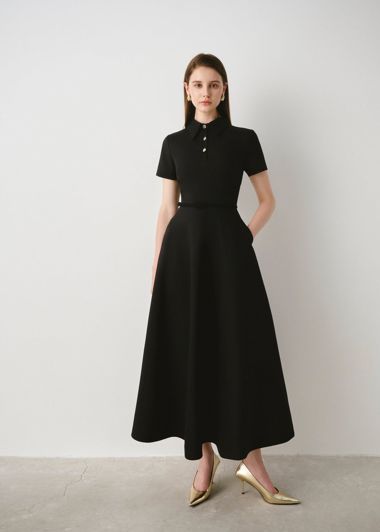 Polo Flared Midi Dress