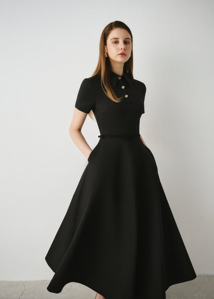 Polo Flared Midi Dress