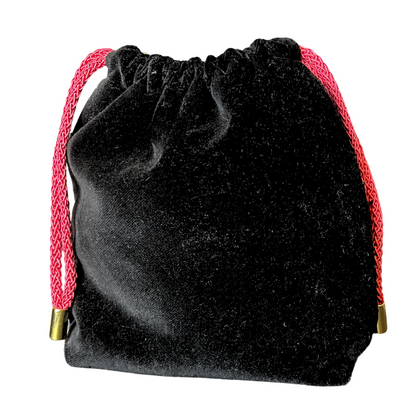 LV Monogram Noir Vintage Silk Scarf Drawstring Crossbody Bag