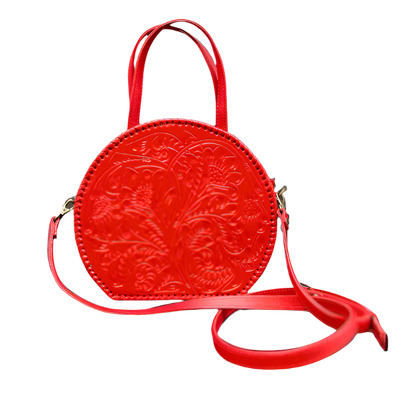 The Dixie| Hand-Tooled Leather Canteen Handbag