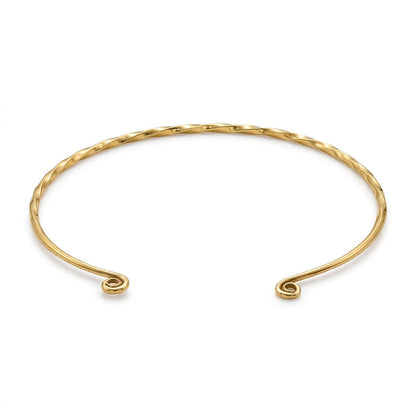 Open Collar Brass Choker Necklace for Women | Uzi