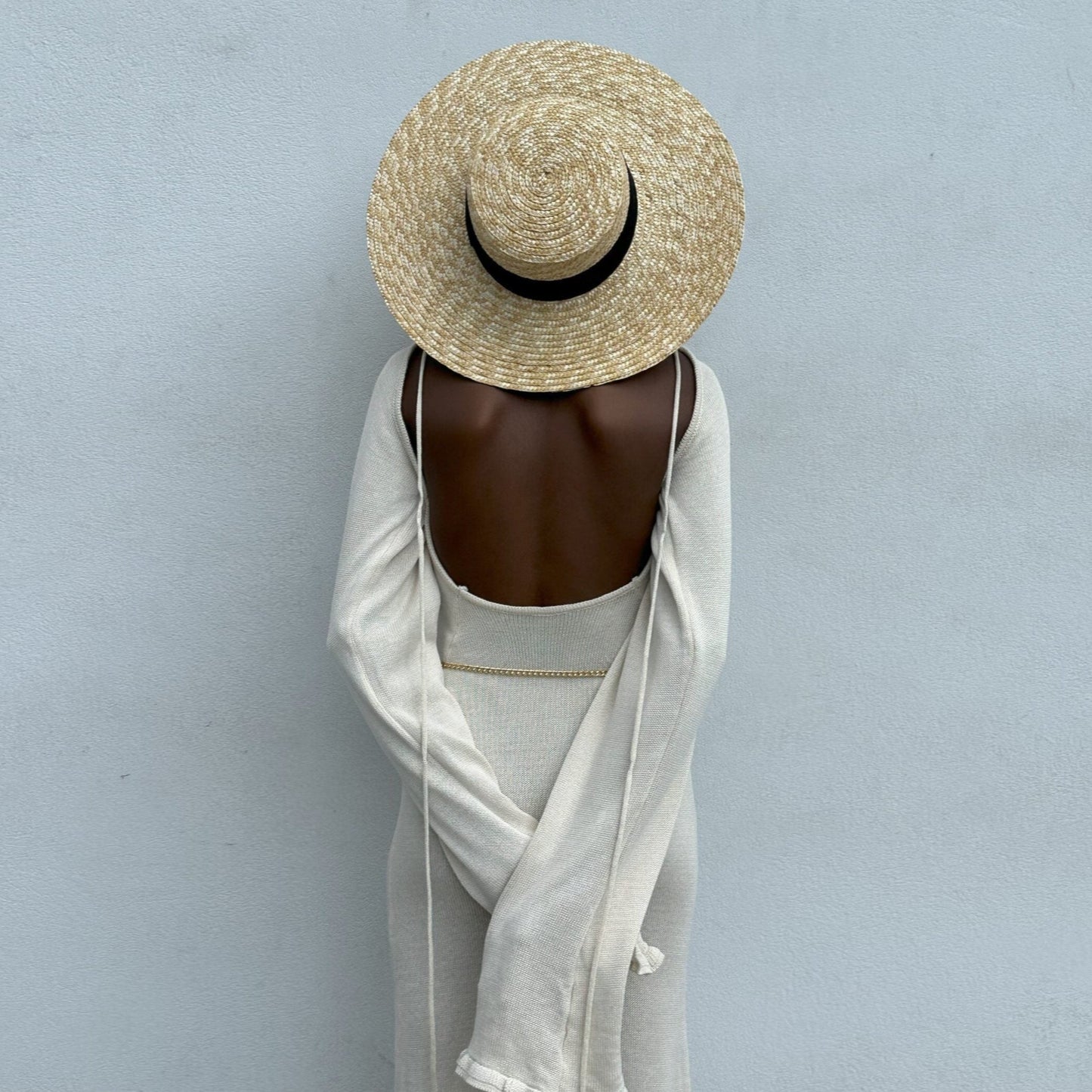 Vanilla Kiss Ivory Cloud-Knit Open Back Maxi Dress