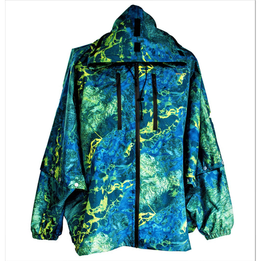 Brella Blue Yellow Unisex Rain Jacket