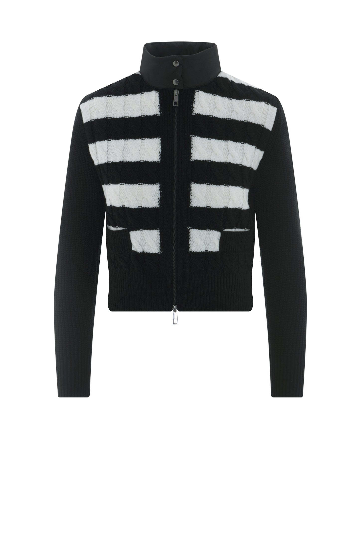 Striped Knit Quilt Cardigan