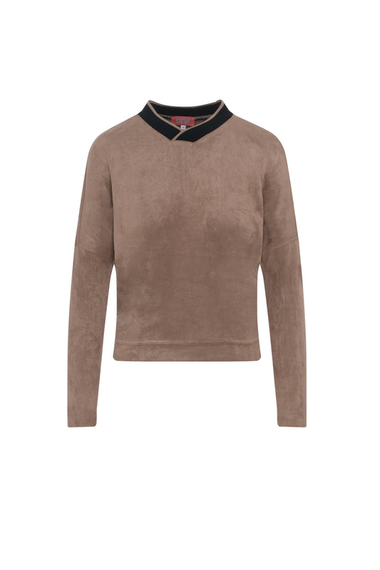 Suede Dolman Sweatshirt