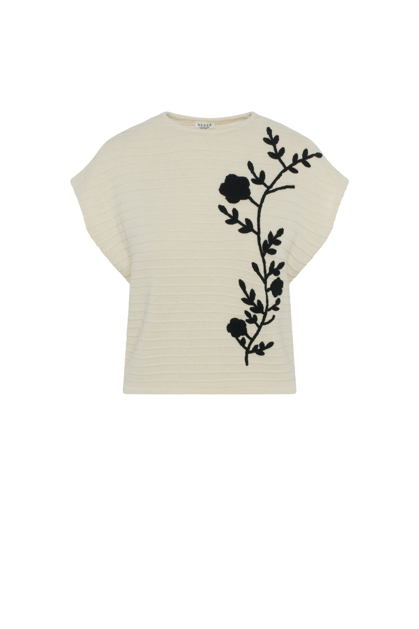 Floral Applique Sweater Vest