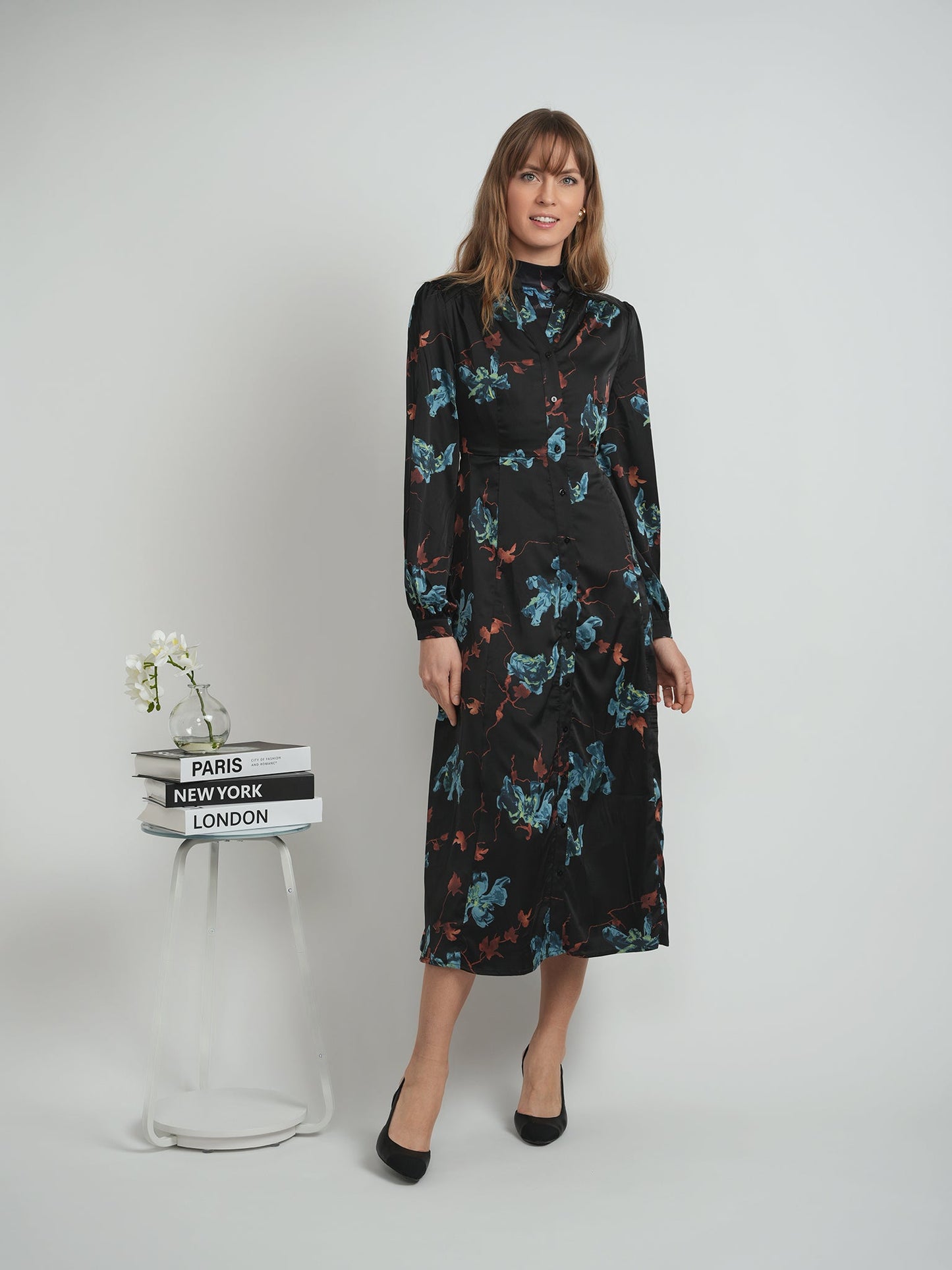 Printed Midi Dress Set