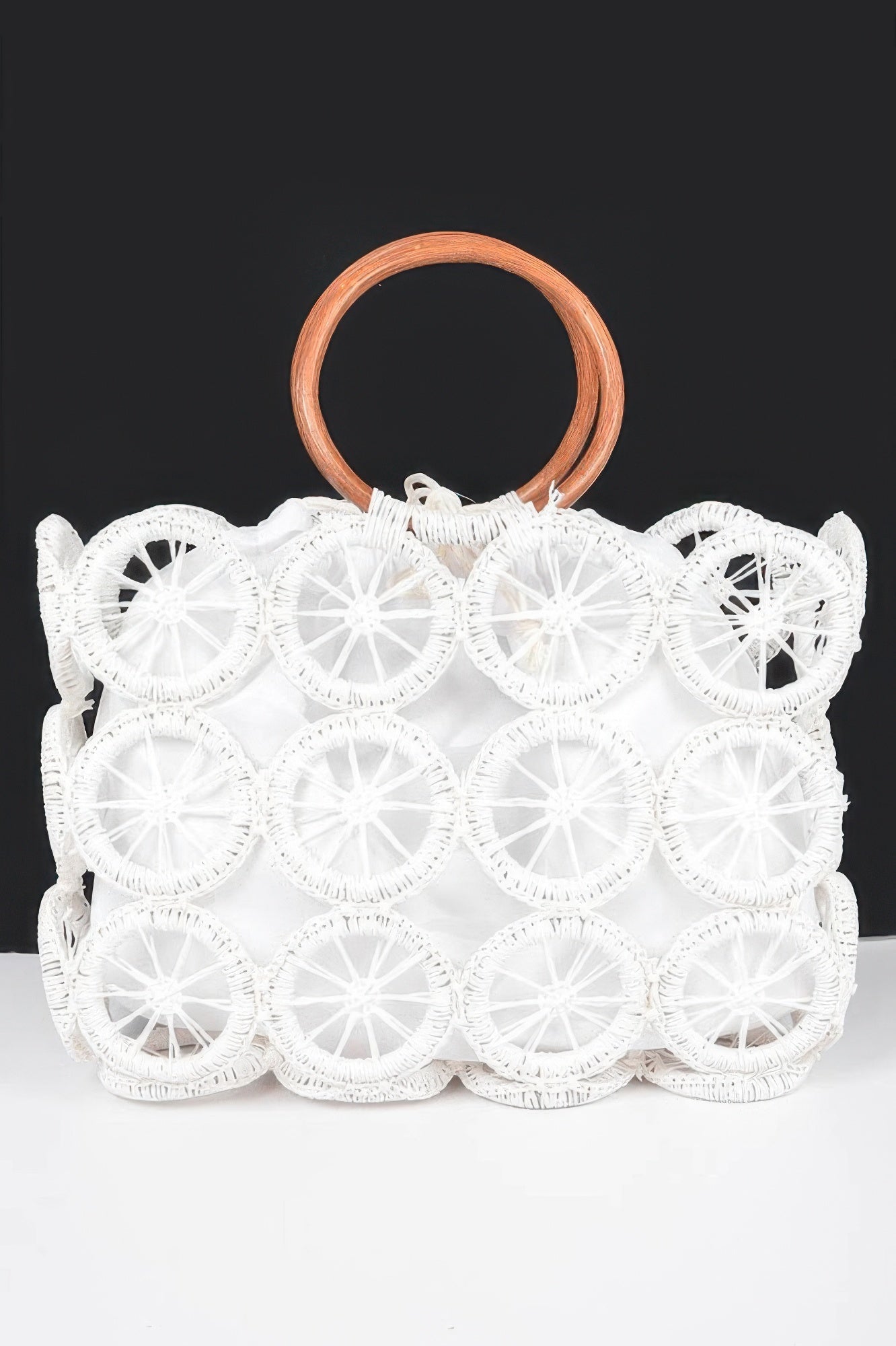 Monotone Crochet Handbag
