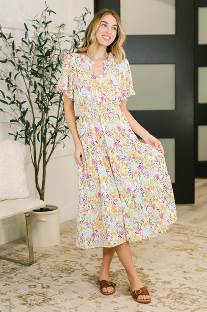 Wherever I Go Notch Neck Dress