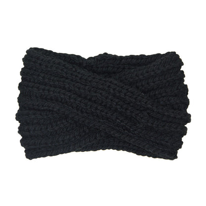 Wide Solid Twisted Soft Knit Earmuff Headband Ear Warmer