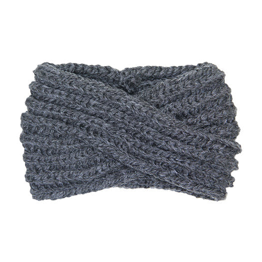 Wide Solid Twisted Soft Knit Earmuff Headband Ear Warmer