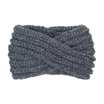 Wide Solid Twisted Soft Knit Earmuff Headband Ear Warmer
