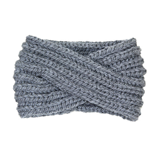 Wide Solid Twisted Soft Knit Earmuff Headband Ear Warmer