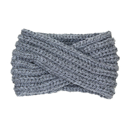 Wide Solid Twisted Soft Knit Earmuff Headband Ear Warmer