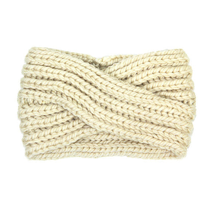 Wide Solid Twisted Soft Knit Earmuff Headband Ear Warmer