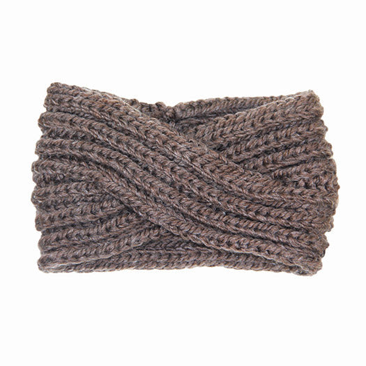 Wide Solid Twisted Soft Knit Earmuff Headband Ear Warmer