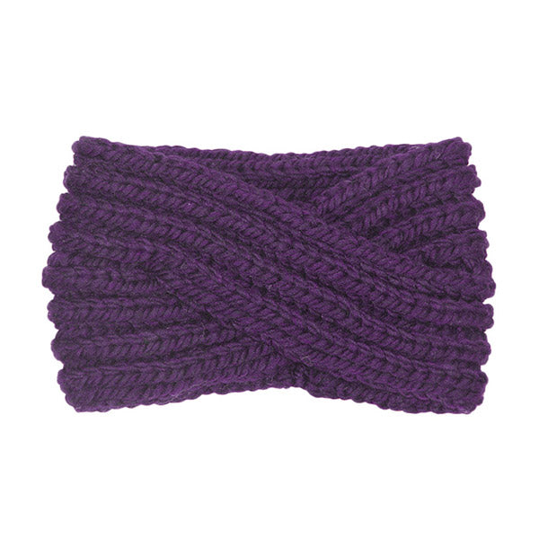 Wide Solid Twisted Soft Knit Earmuff Headband Ear Warmer