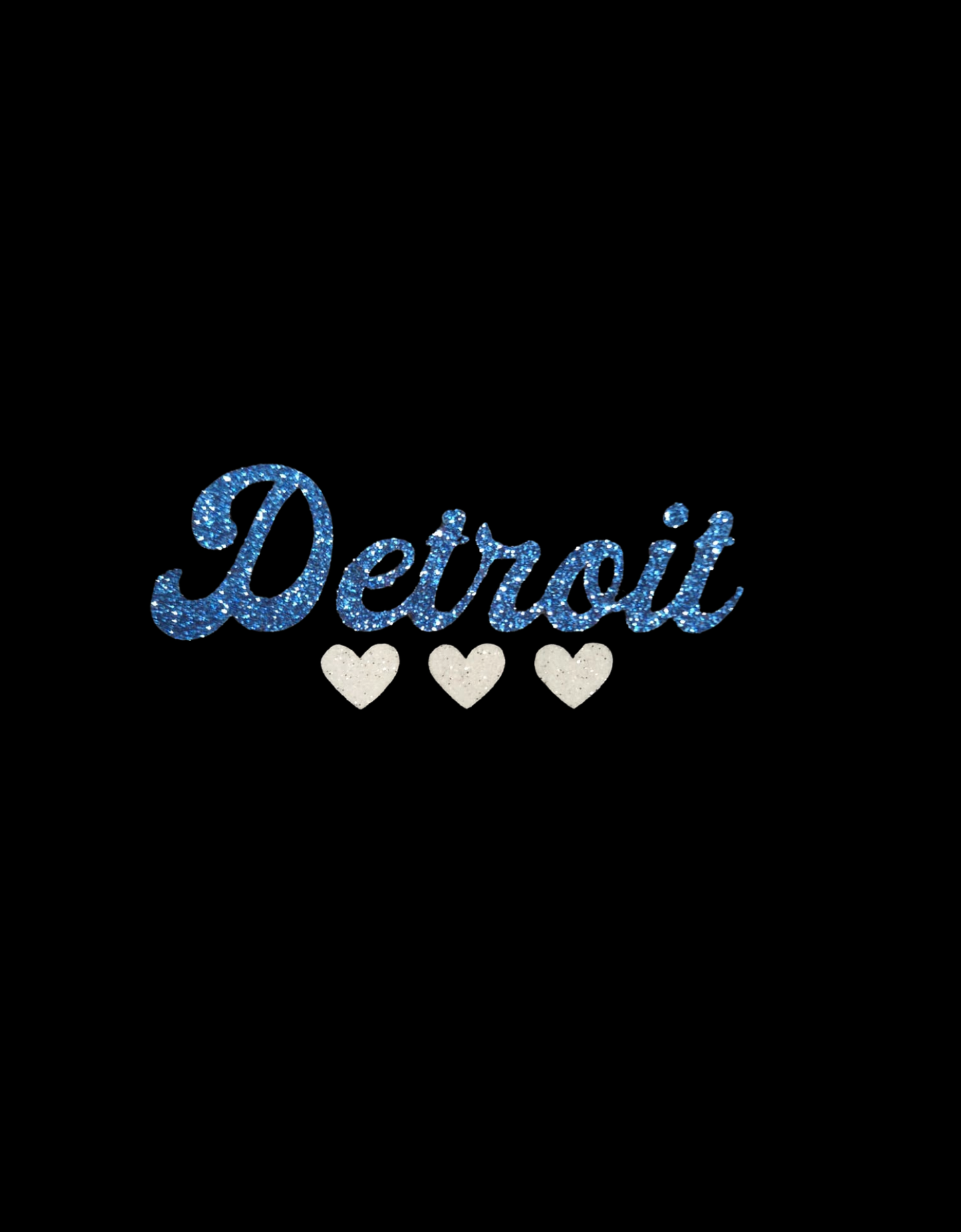 Black Detroit Minimalist Sparkle Sweatsuit