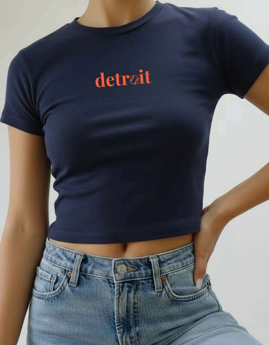 Detroit Baseball Puff Baby T