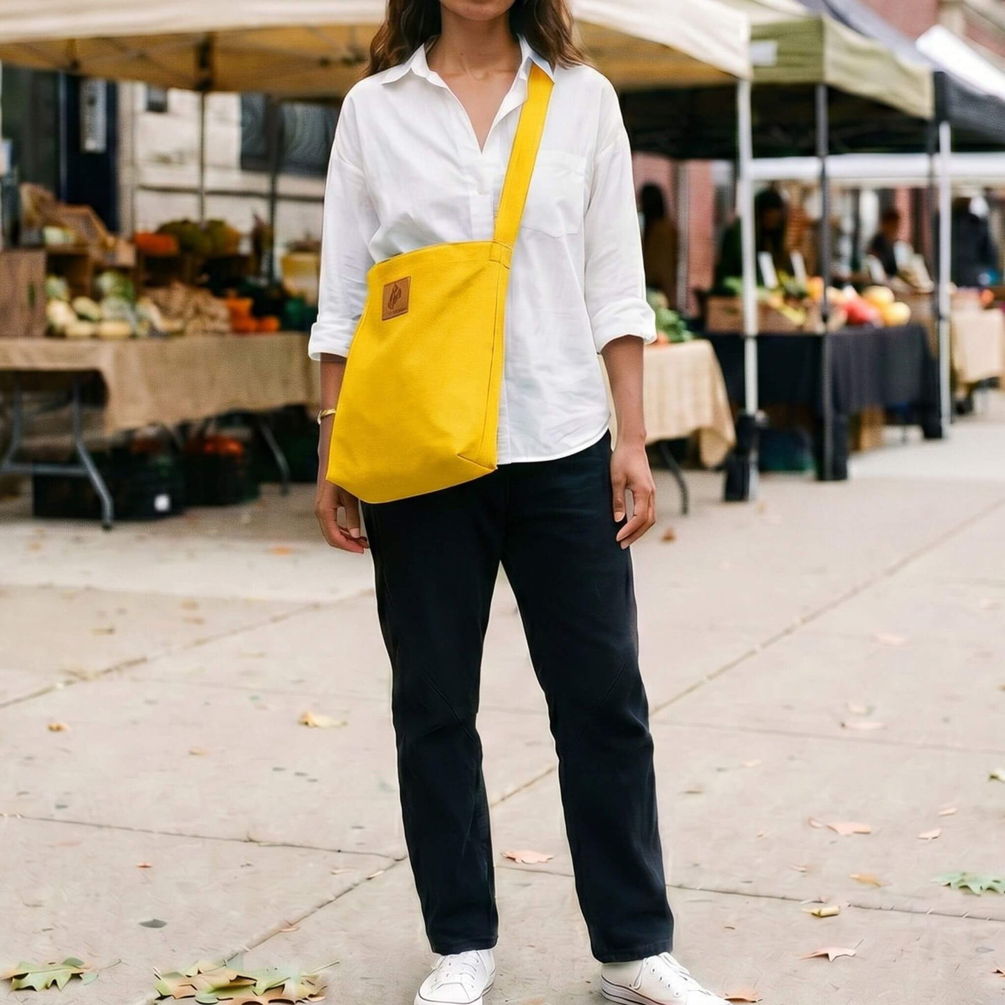 Canvas Carry-All Crossbody Bag | Amani