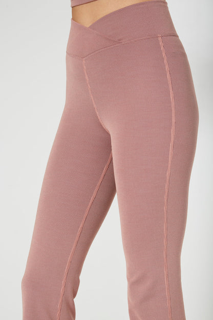 Cross Front Flare Leggings Made in USA