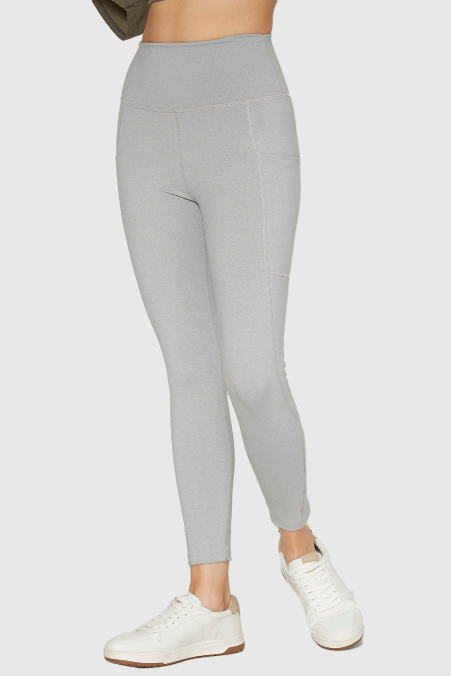 Stretch Heather Pocket Legging Made in USA