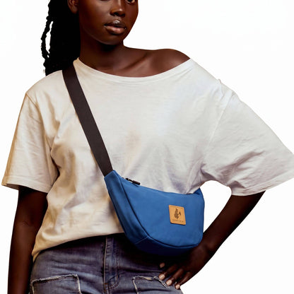 Round Mini Canvas Crossbody Shoulder Bag for Women