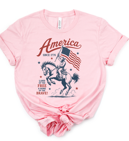 America 1776 Bella Canvas Graphic Tee Top