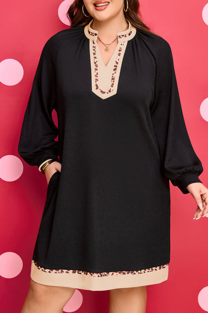 Ainsley Block Trim Ribbed PLUS Dress