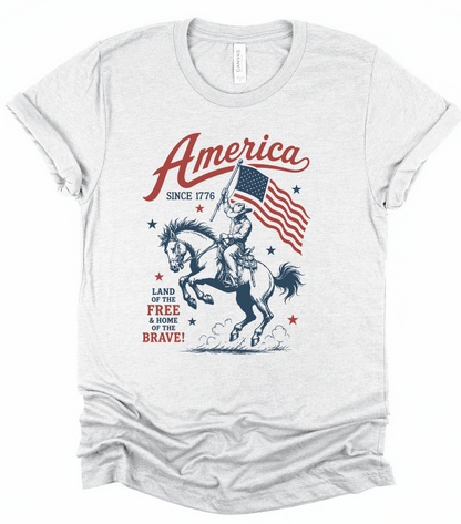 America 1776 Bella Canvas Graphic Tee Top