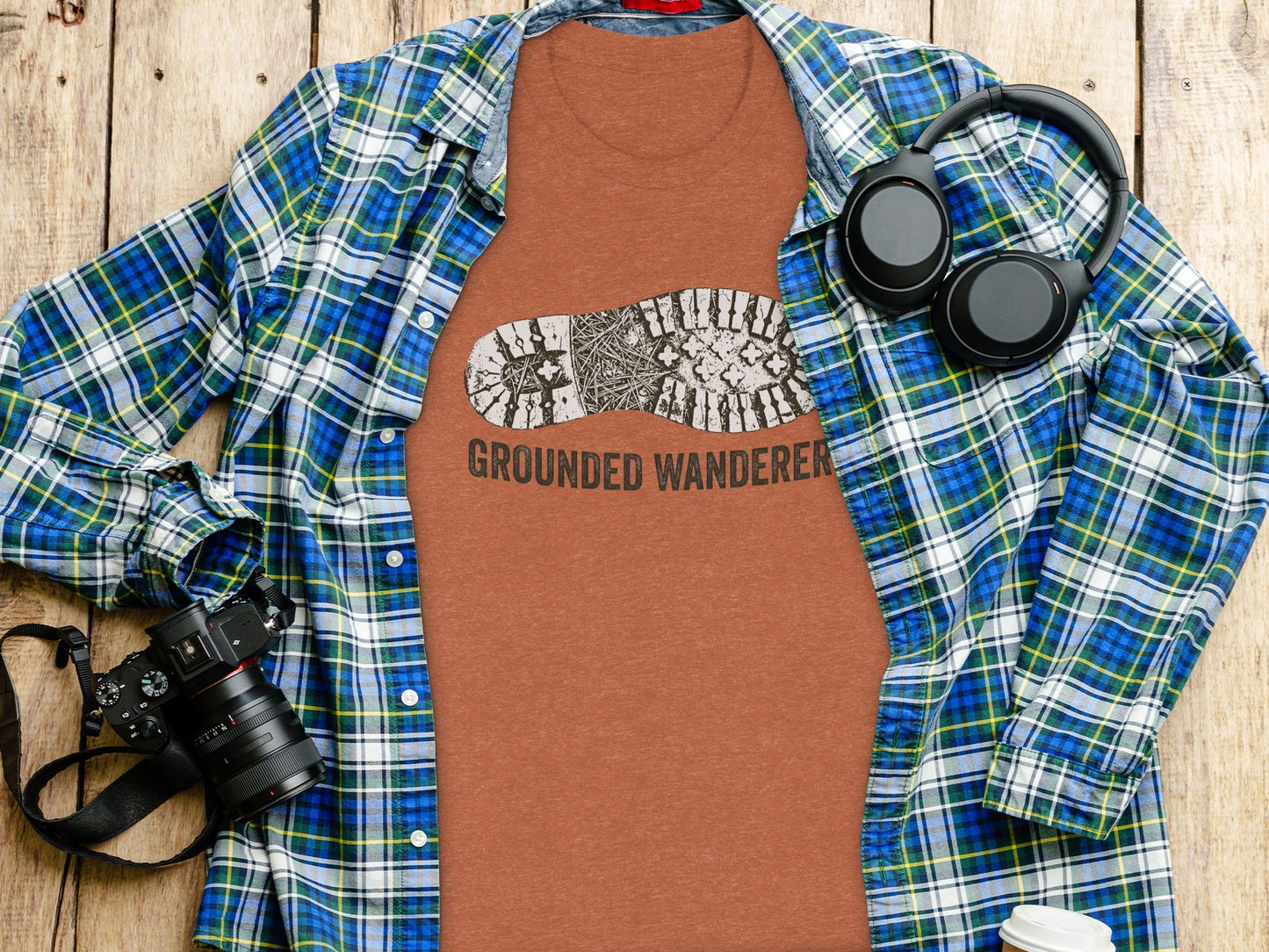 Grounded Wanderer Boot Print - Vintage Outdoor Apparel