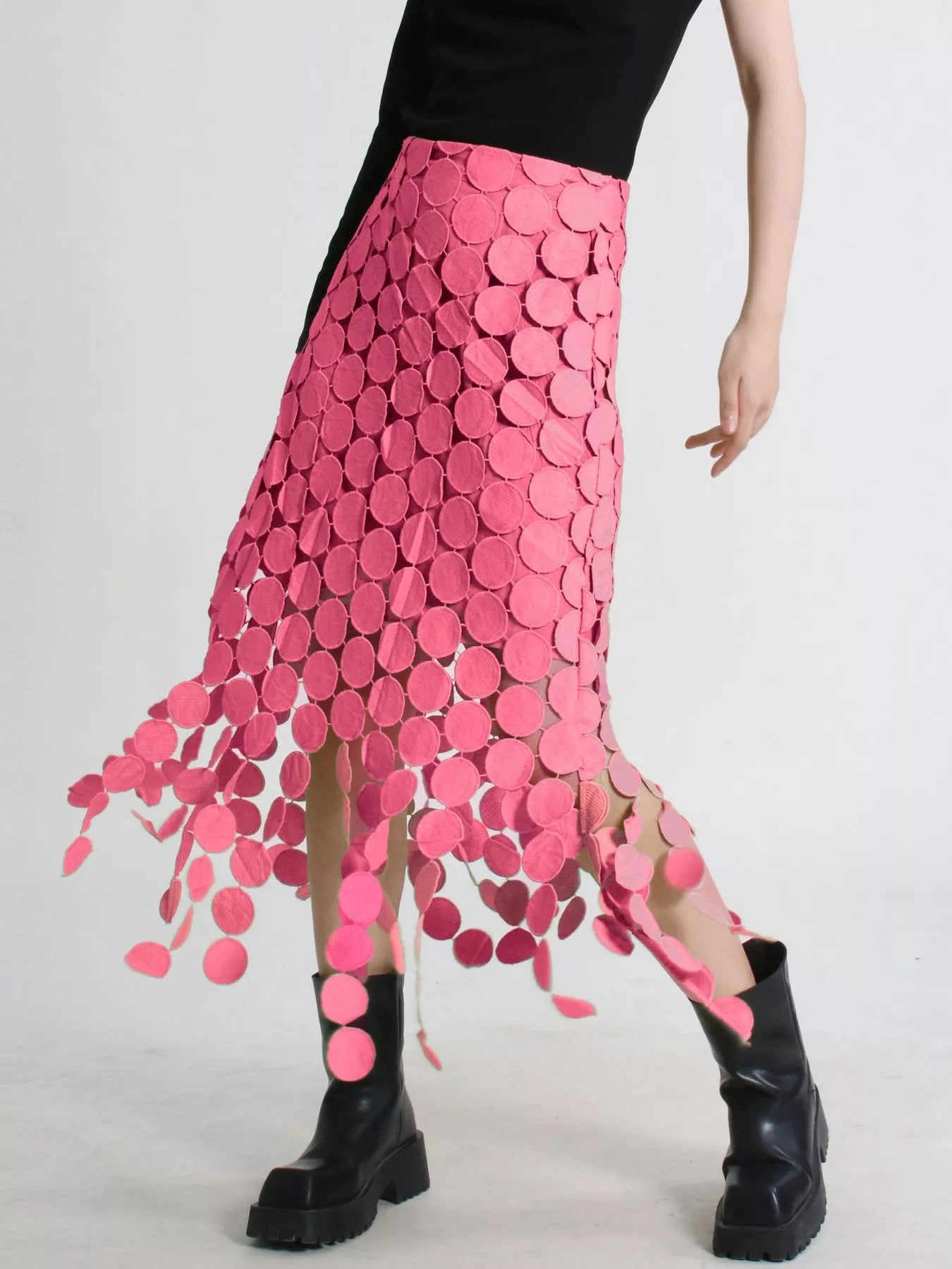 Fringe Midi Skirt See size chart under “more details”