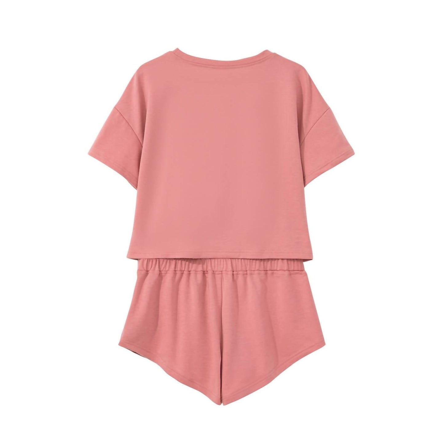 Cropped Tee And Ruffle High Waist Skort Set