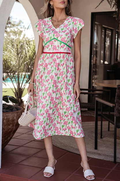 Callie Sleeve Elegant Midi Dress