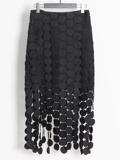 Fringe Midi Skirt See size chart under “more details”