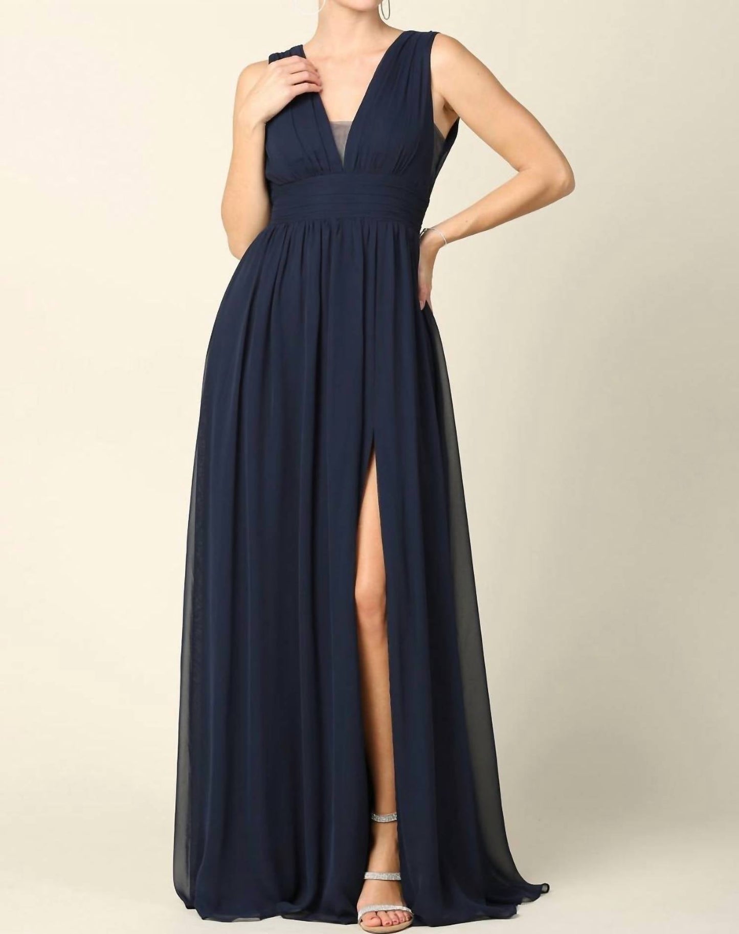 V Neck Gown
