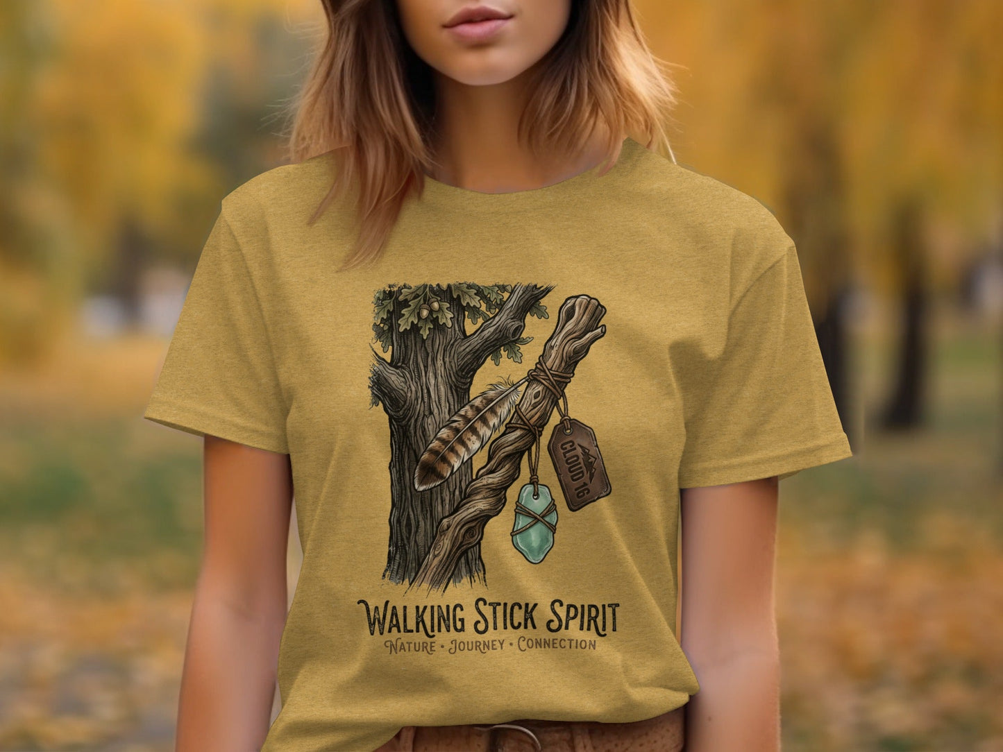 Heritage Walking Stick Spirit: Journey Nomad Tee