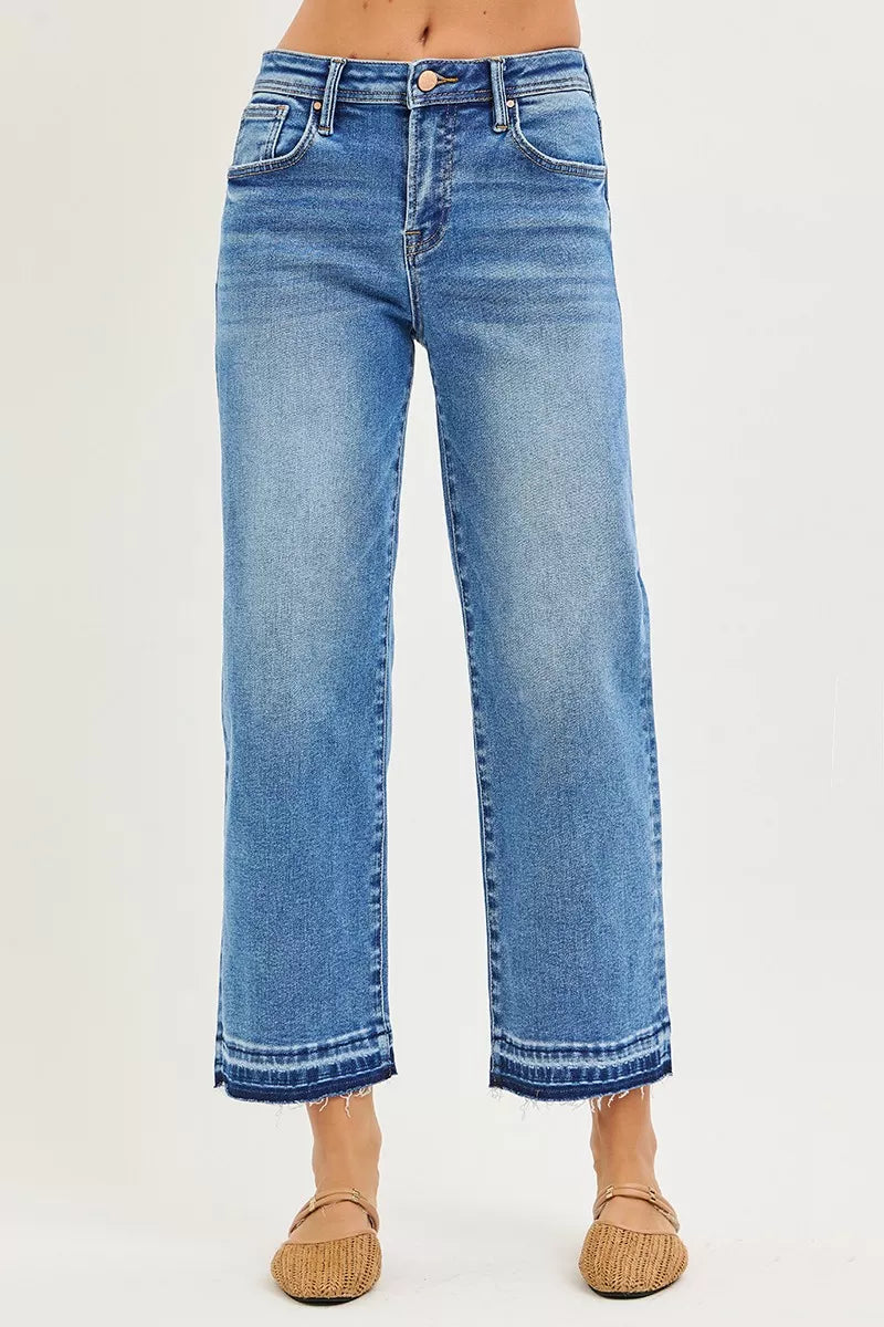RISEN Slouchy Cropped  Boyfriend Jeans