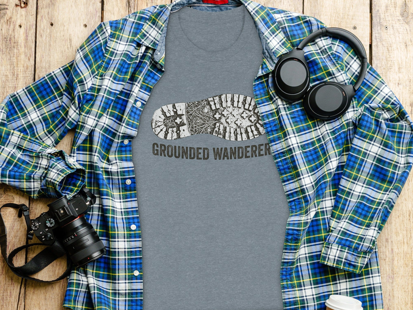 Grounded Wanderer Boot Print - Vintage Outdoor Apparel