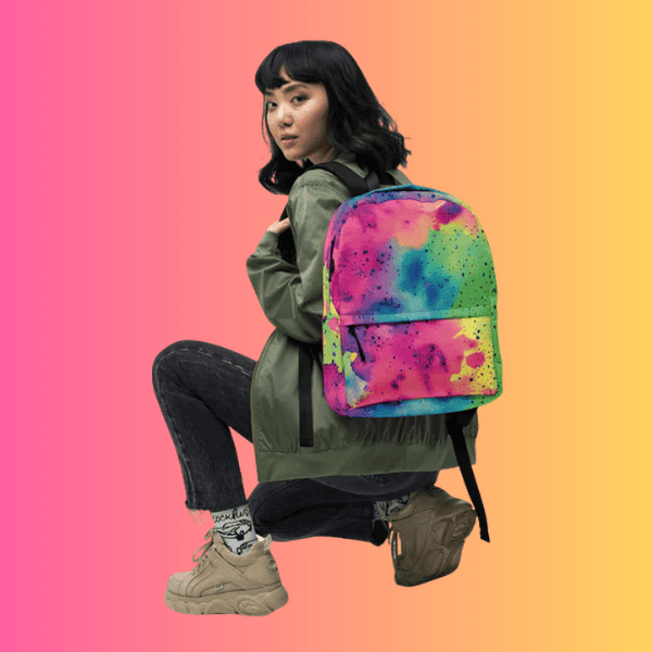 Vibrant Tie-Dye Festival Backpack for EDM Lovers