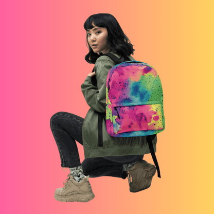 Vibrant Tie-Dye Festival Backpack for EDM Lovers