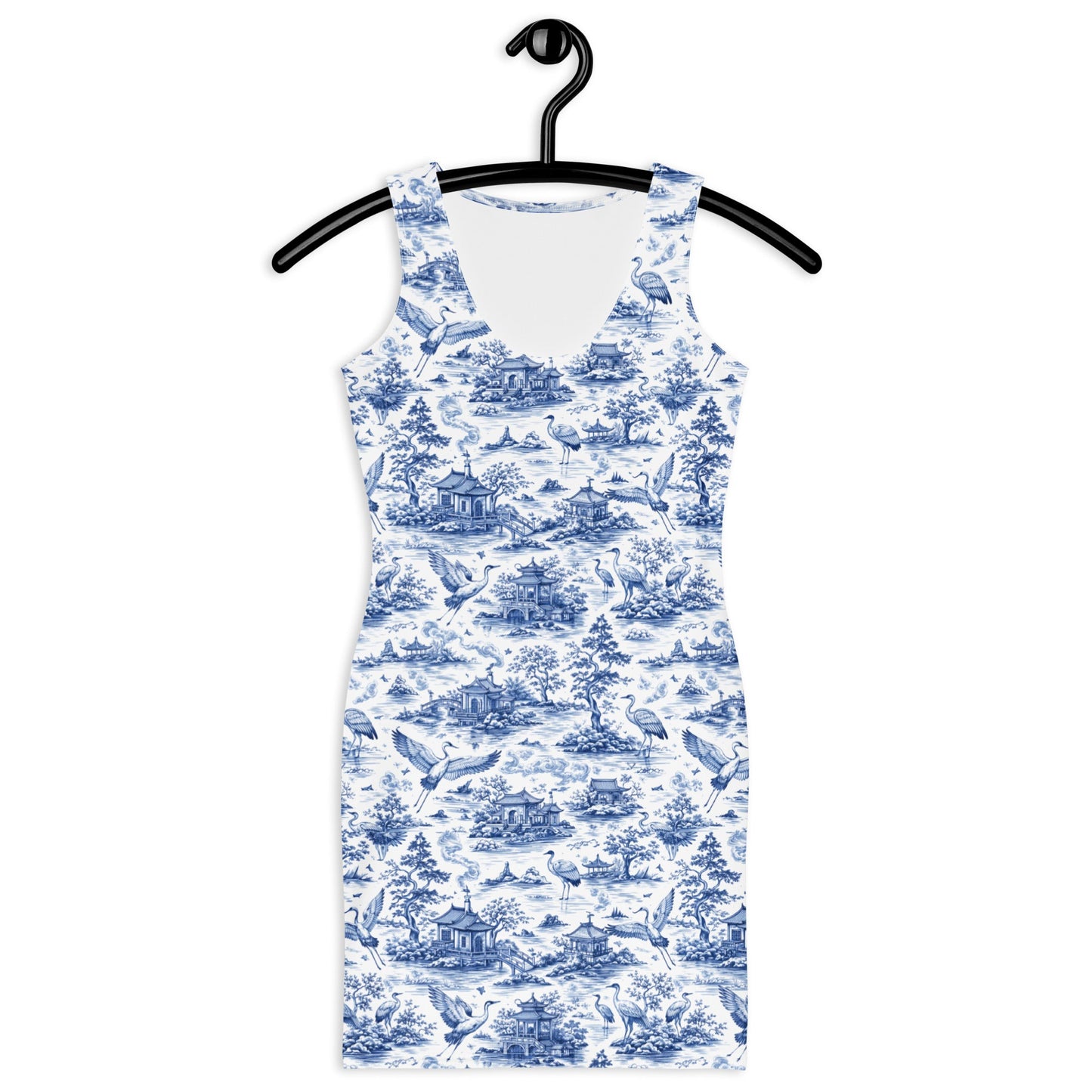 Stork Chinoiserie Bodycon Dress