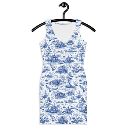 Stork Chinoiserie Bodycon Dress