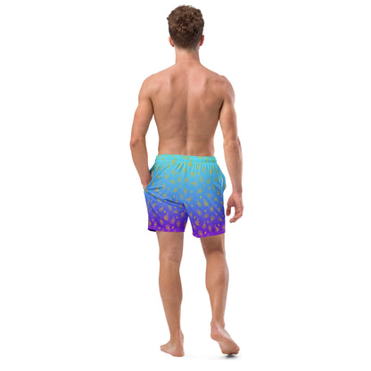 Peacock Henna Swim Trunks - Regal Design Meets All-Day Comfort