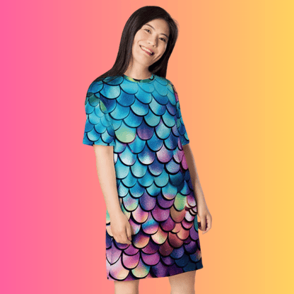 Chic & Playful T-Shirt Dress for Festivals and Street Style